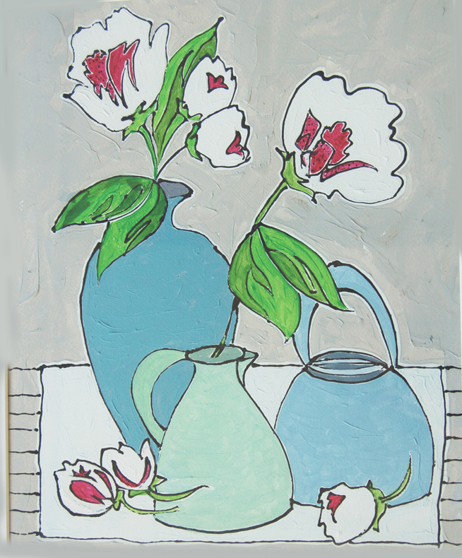 , Acrylic on paper by Jacky Hawthorne